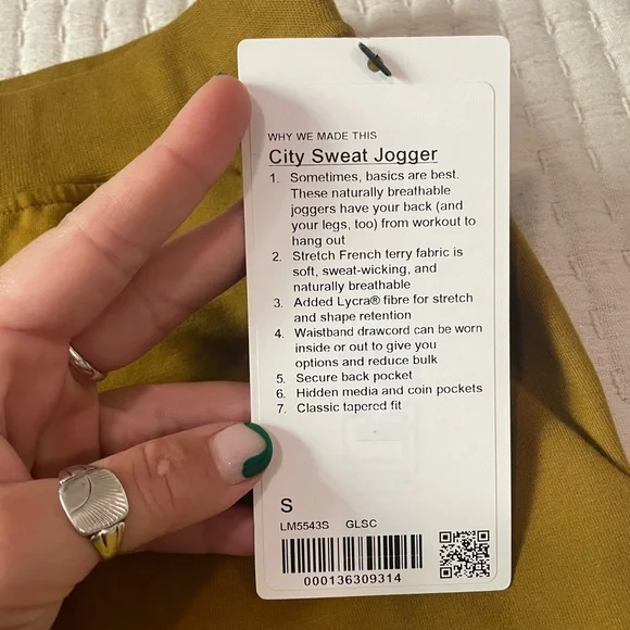 Lululemon Men's City Sweat Jogger Small Gold Spice *NWT* - Picture 4 of 9